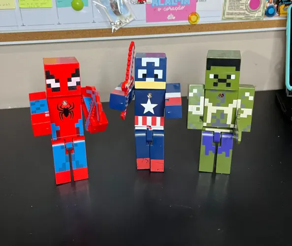 Bonecos Super-Heróis Minecraft