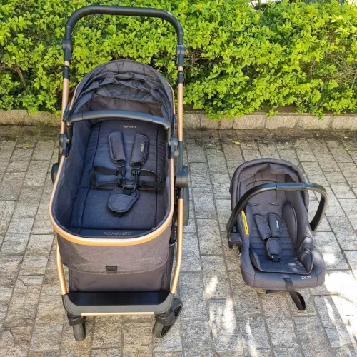 CARRINHO DE BEBÊ + BEBÊ CONFORTO INFANTI ROMANZO TS DUO