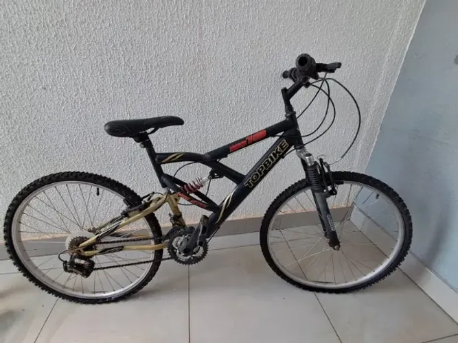 Bicicleta Top Bike MS18 (Preta e Dourada) - Aro26