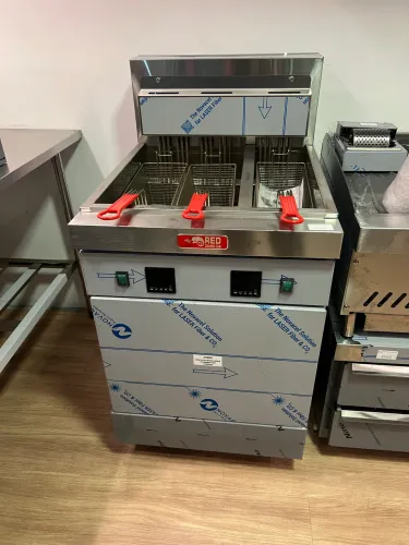 Fritadeira elétrica 22.500w alta produção - trifásica 380v - pronta entrega