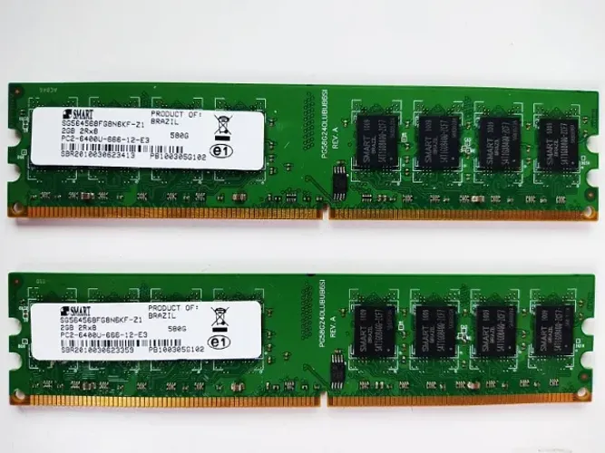 Memória 4gb (2x2gb) DDR2 666mhz