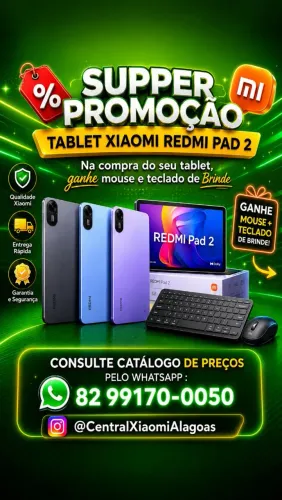 Tablet Xiaomi Redmi PAD 2 + Brindes Exclusivos na compra 