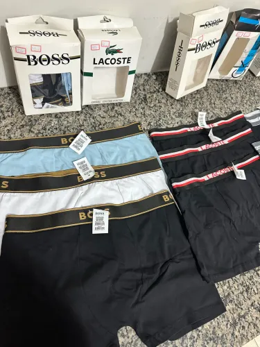 Kit 3 cueca box premium 96% Algodão