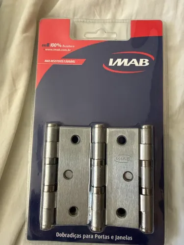 Dobradiça cromo acetinado IMAB
