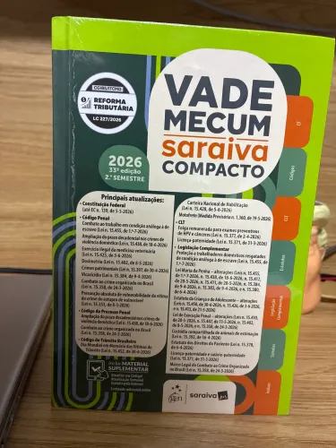 VADE MECUM SARAIVA 2026 2 SEMESTRE LACRADO