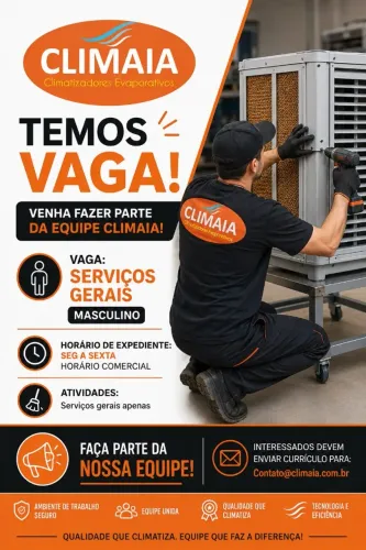 Serviços Gerais (vaga Masculino) para empresa de climatizadores em Marialva