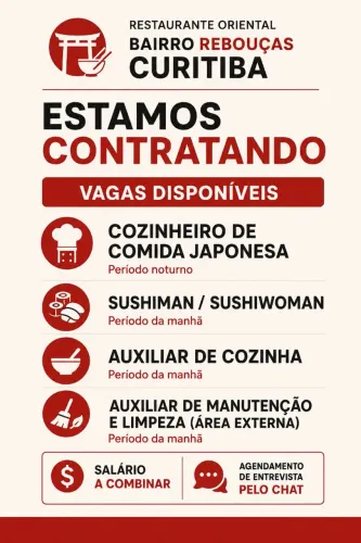 Restaurante Oriental Contrata