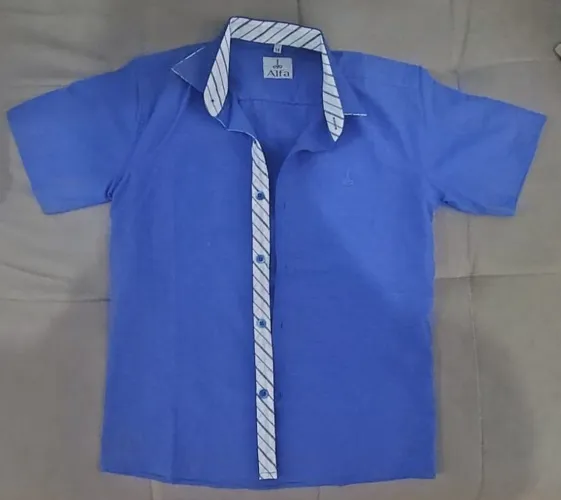 Camisa azul social de qualidade 14 anos