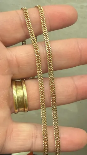Corrente masculina Rommanel banhada ouro 18k