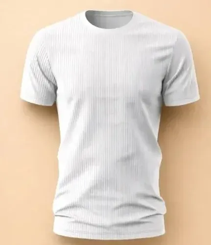 Camisa canelada branca gg