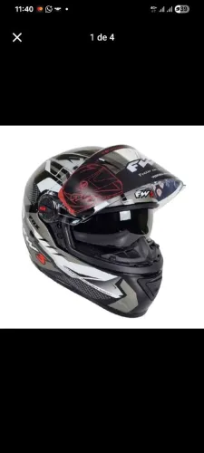 Capacete Fw3 GTX Fox Grafite Com Óculos Interno Fumê