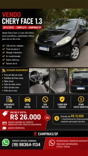Chery Face 1.3 16v/1.3 16V Flex.mec. 2012