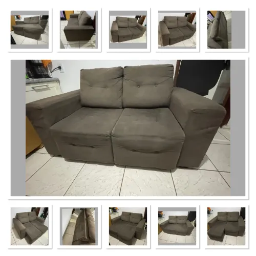 Sofá cama 2 lugares super acolchoado 
