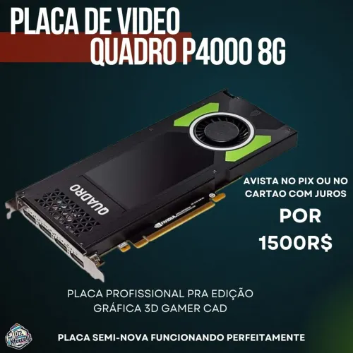 Placa gráfica profissional p4000 8g