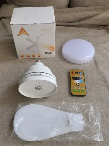 Ventilador de Teto com Luminária LED e Controle Remoto