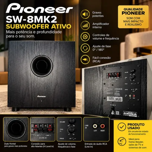 Caixa Pioneer para grave, sua música com uma batida mais forte!