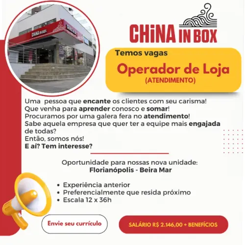 Atendimento - Centro - Florianópolis - Operador de loja