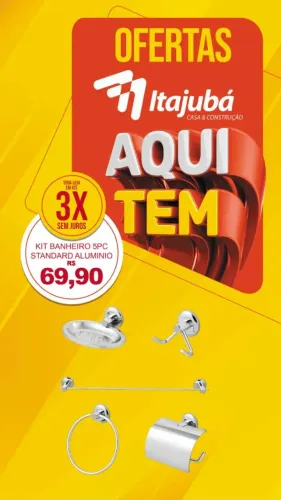 KIT BANHEIRO 5 PC STANDART ALUMINIO