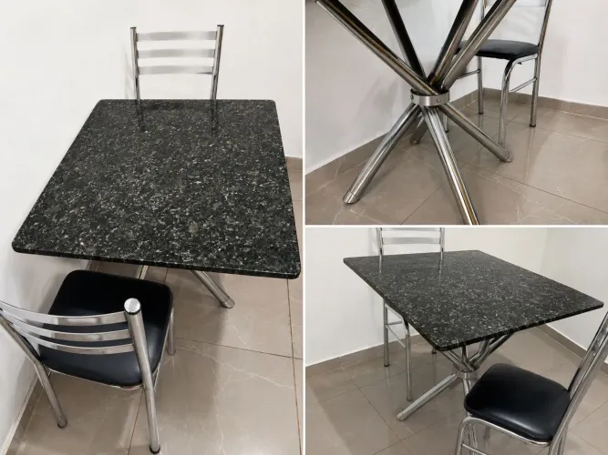 Mesa de Granito + Cadeiras