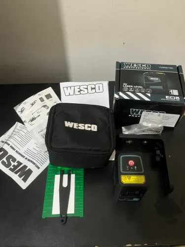 Nível a Laser Wesco WS8951 - Laser Verde 3 Linhas | NOVO!!