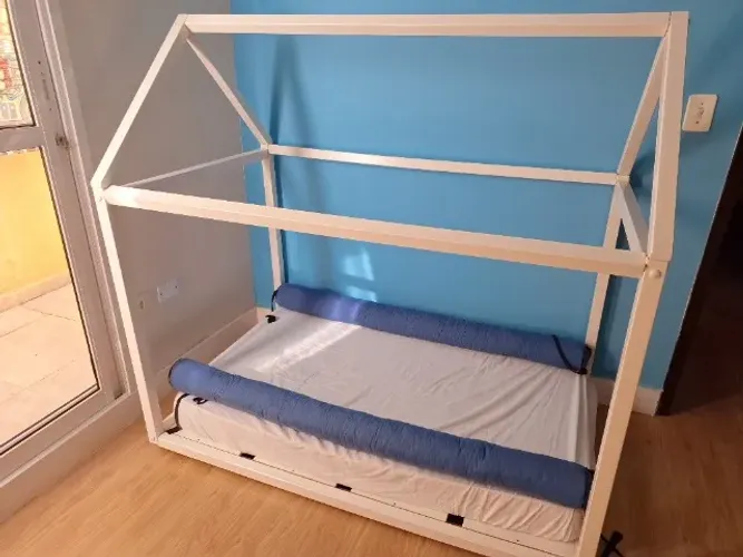 Cama Montessoriana Infantil modelo Casinha em MDF