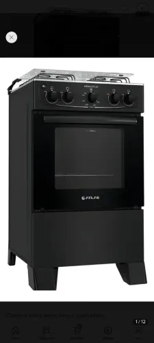 Ainda está na caixa! Fogão 4 bocas Atlas Preto acendimento automático
