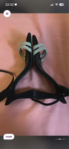 Sandália PRETA E PRATA TAM. 35