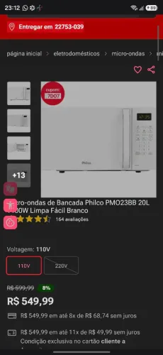 micro-ondas 20L