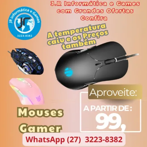 Mouse Gamer - Modelos Exclusivos a partir de R$ 99