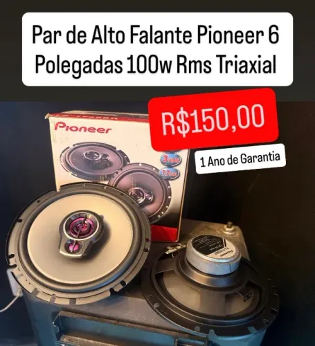 Alto Falante Pioneer 6 Polegadas 100w Rms Triaxial Carro Veicular Fone Porta Caixa