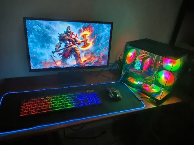 PC Gamer Ryzen 7 - 24GB RAM - Monitor 24" - RX 5500XT 8GB Completo