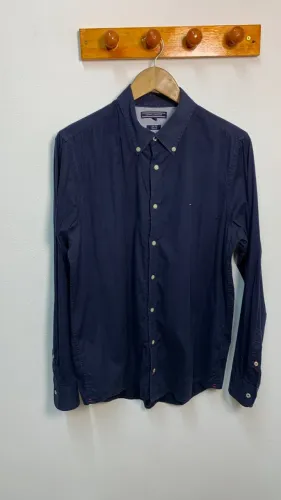 Camisa masculina azul marinho | Tommy Hilfiger 40/42 (1296)