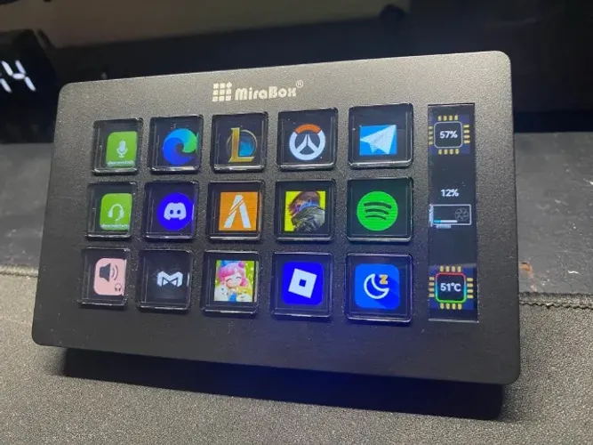 Stream Deck Mirabox 15 Botões + Tela LCD - Novo na Caixa