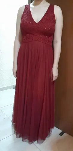 Vestido de festa - marsala