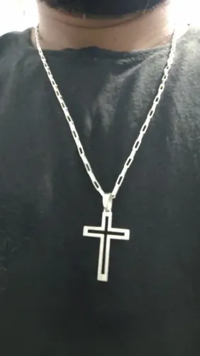 Vendo corrente 60 centímetros e pingente em prata 