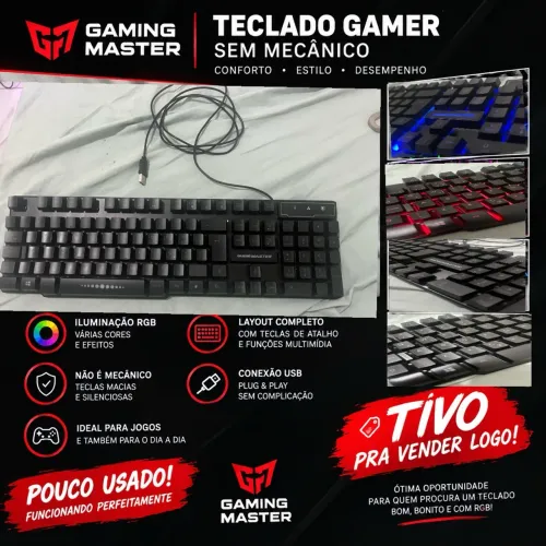 Teclado Gamer Gaming Master RGB