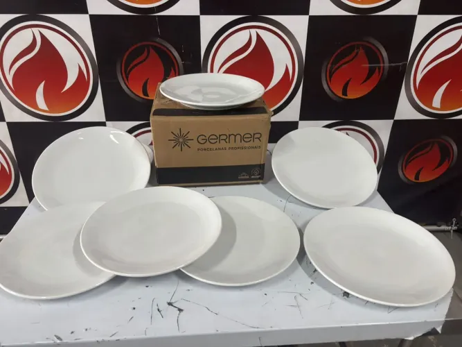 Pratos de refeição Raso de porcelana novos temos 1.000 un disponível a pronta entrega