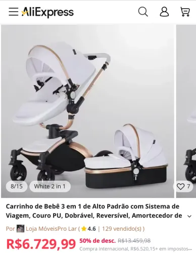 Vendo carrinho de bebê vira Moisés também