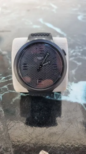 Relógio Swatch Big Bold BBBLUR (Preto Texturizado) - Completo / Nunca Usado