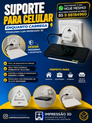SUPORTE PARA CELULAR ENQUANTO CARREGA