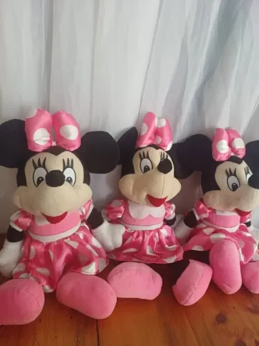 Kit 3 Minnie Rosa de Pelúcia