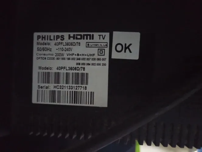 Tv com defeito na tela