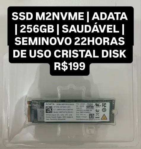 Ssd Nvme 256 | R$199