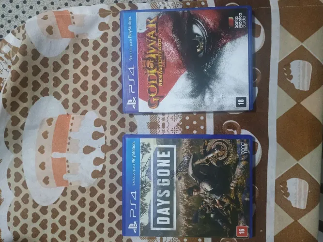 Days gone, God of War III Ps4, novo comprei e não usei pq já tinha na plus.