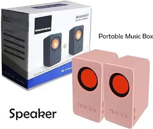Caixa de som Rosa Bluetooth, FM e suporte para cartão de memória Novo