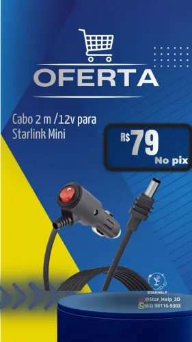 Cabo 12 v para Starlink Mini