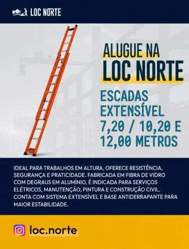 ESCADAS EXTENSÍVEIS PARA LOCAÇÃO