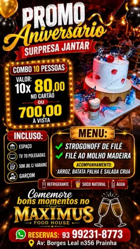 Aniversário a preço popular em até 10x