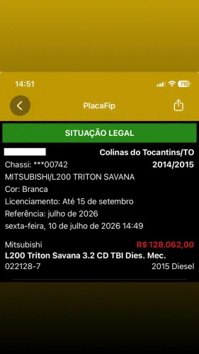 Mitsubishi L200 Triton Savana 3.2 CD TBI Dies. Mec. 2015