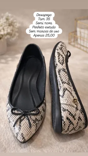 Sapatilha animal print confortável tam 35